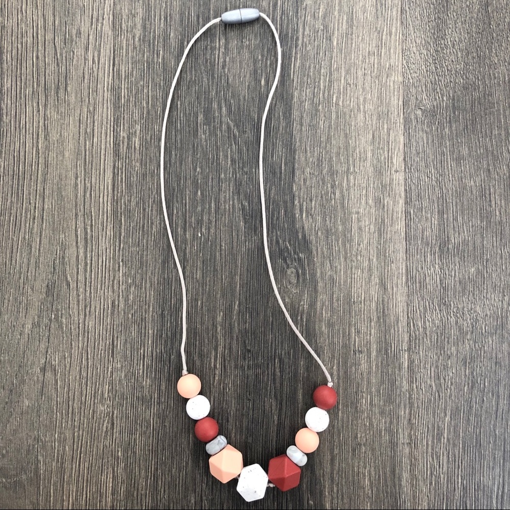 Peach Teething Necklace